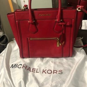 Michael kors red hand bag
